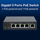 5 Port Unmanaged PoE Switch With Port Trunking Support IEEE 802.3bt Network Protocols