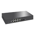 Rack Mount 8-Port Gigabit With 2G SFP Slots Uplink L2+ SNMP Managed 150W PoE Switch For Security Camera