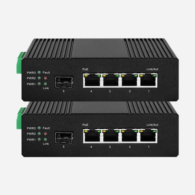 Gigabit 4 PoE And 1 SFP Industrial Smart Switch With QoS  Link Aggregation Soft Features